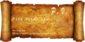 Piff Vitália névjegykártya